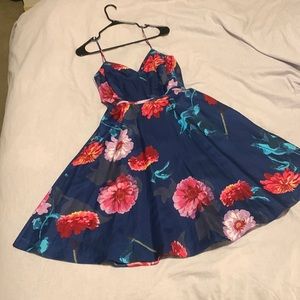Banana republic fit and flare floral sun dress